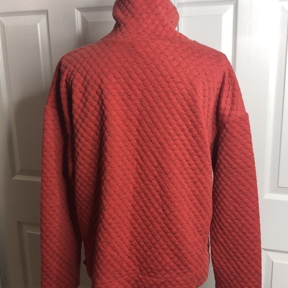 Apana Pullover Quilted Light Red Peach Pullover L - Picture 3 of 4